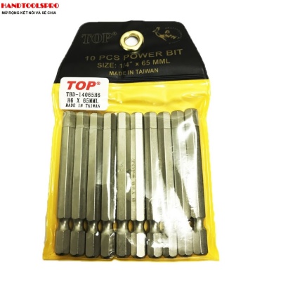 Mũi Siết Bu Lông Lục Giác 6mm TOP TBD-14065H6 (Vĩ 10 cái)