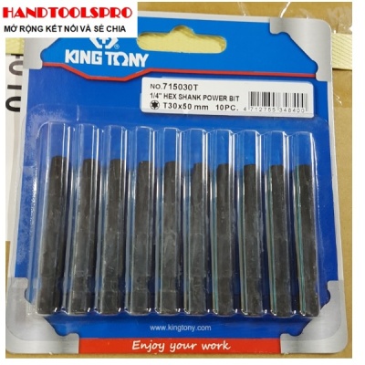 Mũi xiết vít bông T30 dài 50mm Kingtony 715030T