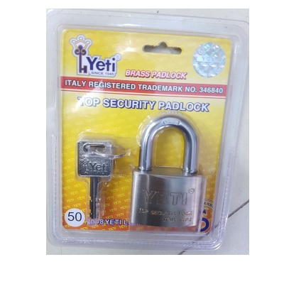 Ổ khóa trắng chống cắt chìa điện tử 50mm Yeti 2018