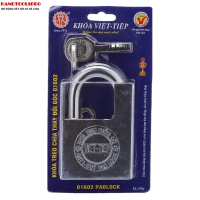 Ổ Khoá Việt Tiệp 01602 Chống Cắt Loại Lớn 96 x 60 Ống Phi 12mm