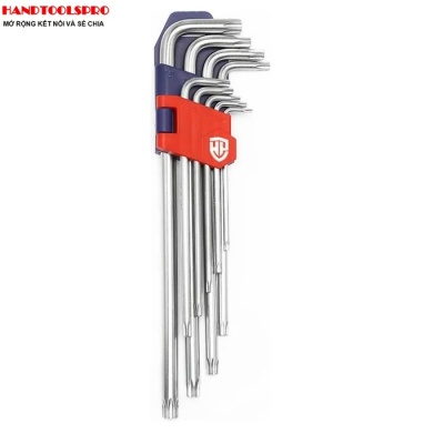 T10-T50 Bộ lục giác sao (loại dài) 9 chi tiết Workpro WP222003 (có lỗ)