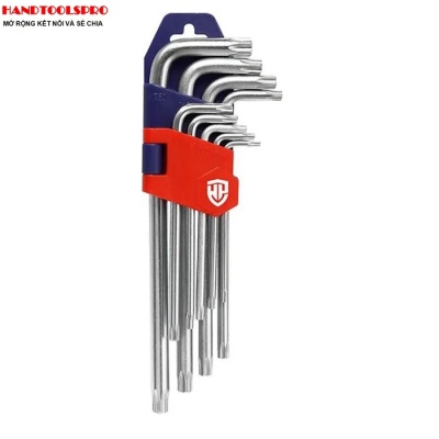 T10-T50 Bộ lục giác sao (loại trung) 9 chi tiết Workpro WP222002 (có lỗ)
