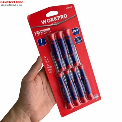 T4-T10 Bộ tuốc nơ vít sao sửa chữa điện tử 7 chi tiết Workpro WP200510