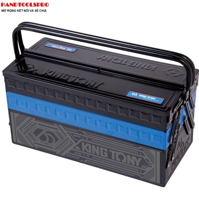 Thùng đồ nghề sắt 3 ngăn 470 x 220 x 260mm Kingtony P87A05-KB