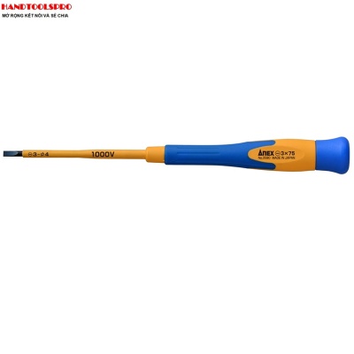 Tô vít dẹp cách điện cách điện 3x75mm điện tử Anex  No.3590-3×75