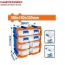 Bộ tủ gồm 2 hộp nhựa chia 13 ngăn và 4 hộp nhựa chia 6 ngăn đựng linh kiện WADFOW WTB8346 380x182x32