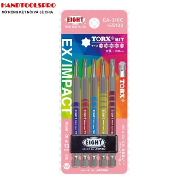 Bộ 5 mũi vít hoa thị Eight EA-310C-5S100 (Nhật Bản)