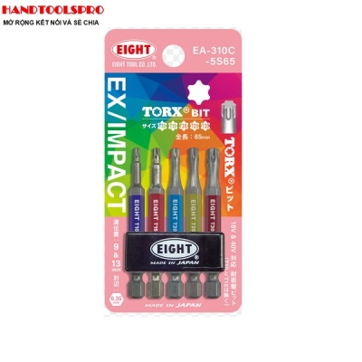 Bộ 5 mũi vít hoa thị Eight EA-310C-5S65 (Nhật Bản)