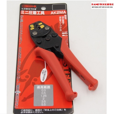 Kìm bấm cos Nhật Bản 0.3,0.5,1.25,2,3.5,5,5mm2  LOBSTER AK2MA