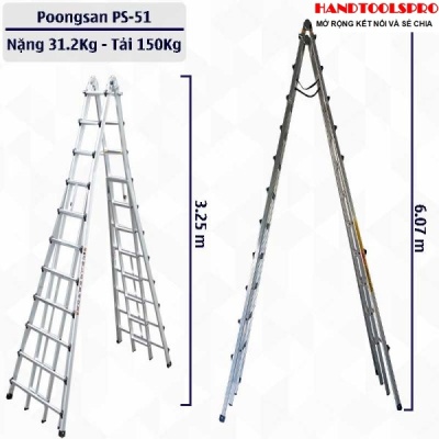 Thang nhôm chữ A Poongsan PS-51 (HÀN QUỐC)